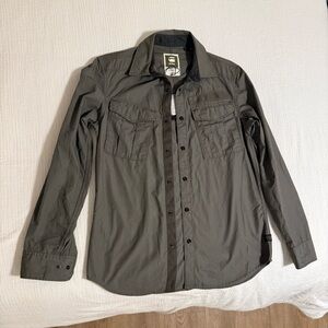 G-Star Raw Gray Button-Up Shirt